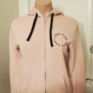 Pink zip-up hoodie